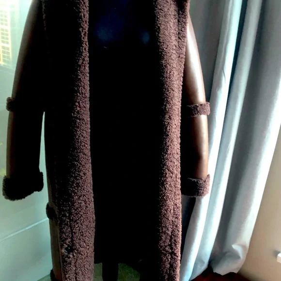 Stand Studio Brown Long Coat - Picture 6 of 8